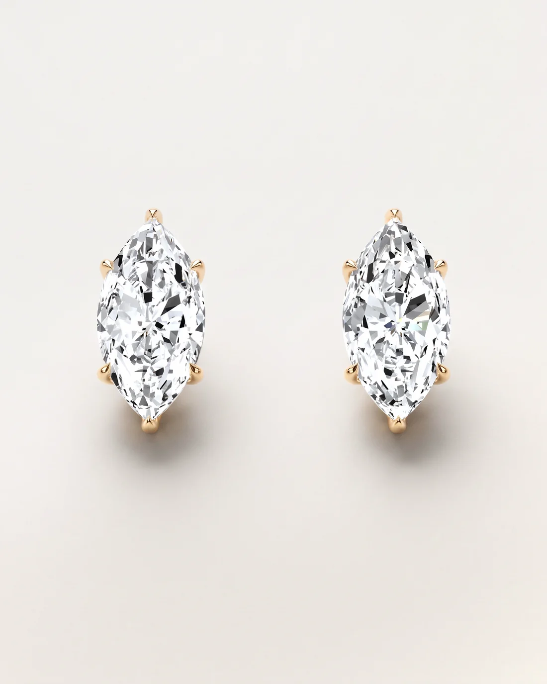 ORTIGAS Marquise Studs earrings, front view