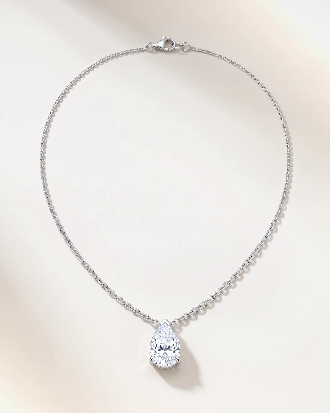 ORTIGAS Pear Pendant necklace, front view
